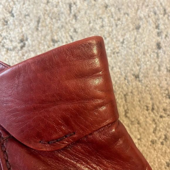 Arnold Churgin red leather ankle boots worn under 5 times mint  condition 8.5 - Picture 14 of 16